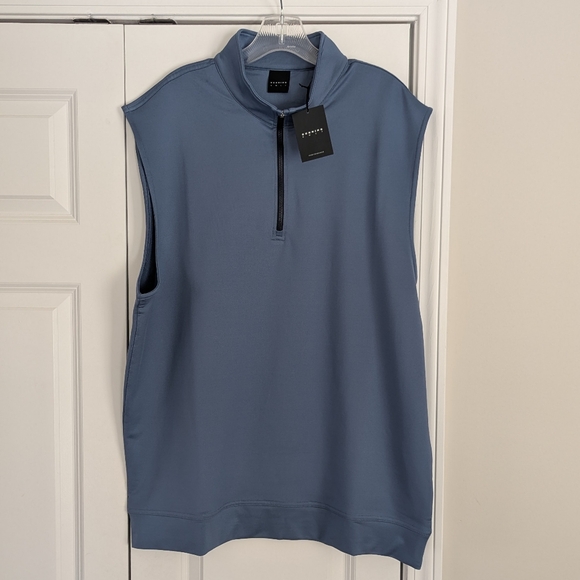 NWT Dunning Golf Men's Player Jersey Performance Quarter Zip Vest Sz XL - Picture 2 of 11